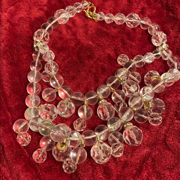 J. Crew festive clear and gold tone noticed two beads have cracks - Picture 1 of 9
